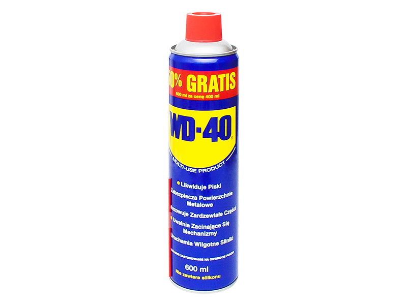 9921#               --WD-40 PREPARAT WIELOFUNKCYJNYNajpopularniejszy na świecie i w Polsce preparat wielofunkcyjny. Sześciokrotnie bardziej rozpoznawalny, niż inne tego typu preparaty na rynku. Posiada doskonałe właściwości smarujące, czyszczące i ochronne. Czyści i konse