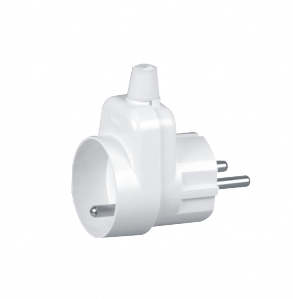 WT-16U/G--Wtyczka Uni-Schuko z gniazdem.