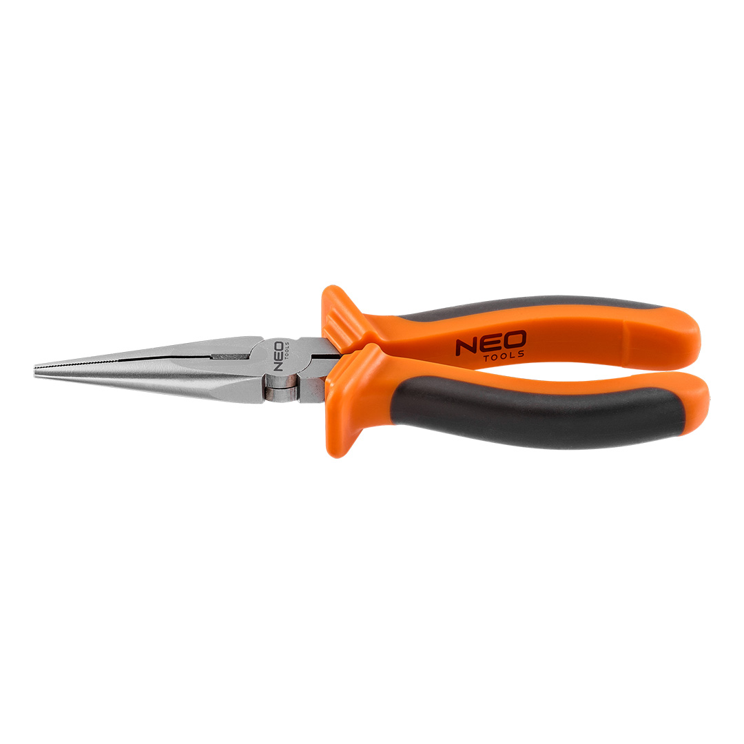 TOP-01-014--Szczypce wydłużone proste 200 mm, z obcinakiem bocznym, twardość powierzchni tnących 55-60 HRc, DIN 5745, uchwyt dwumateriałowy, TÜV