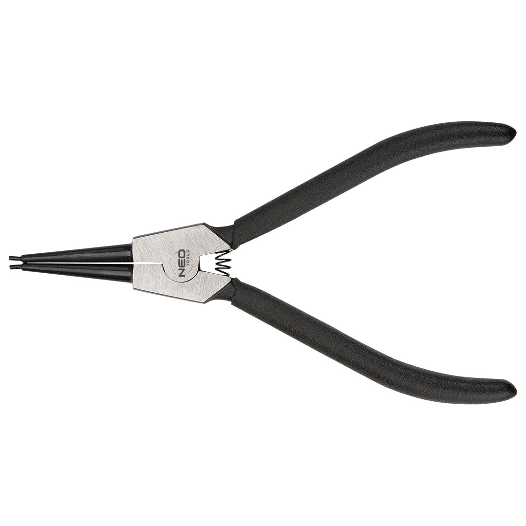 TOP-01-089--Szczypce do pierścieni osadczych 230 mm, zewnętrzne, proste, do pierścieni 10-25 mm, średnica końcówki 2,1 mm, stal CrV