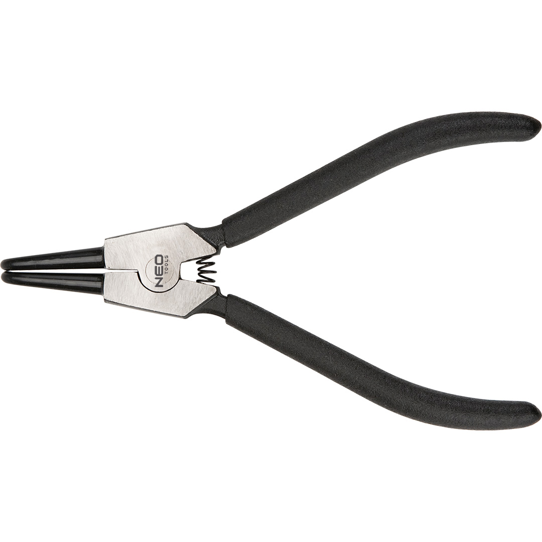 TOP-01-095--Szczypce do pierścieni osadczych 220 mm, zewnętrzne, wygięte, do pierścieni 40-100 mm, średnica końcówki 2,0 mm, stal CrV