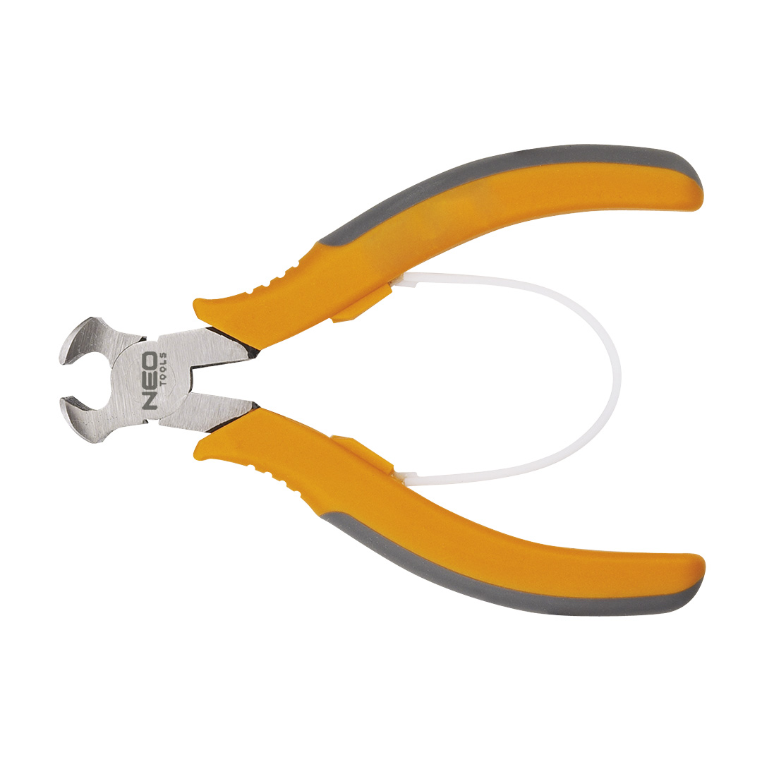 TOP-01-101--Szczypce precyzyjne czołowe 115 mm, krawędzie cięcia hartowane indukcyjnie, nylonowa sprężyna, uchwyt dwumateriałowy, certyfikat TÜV