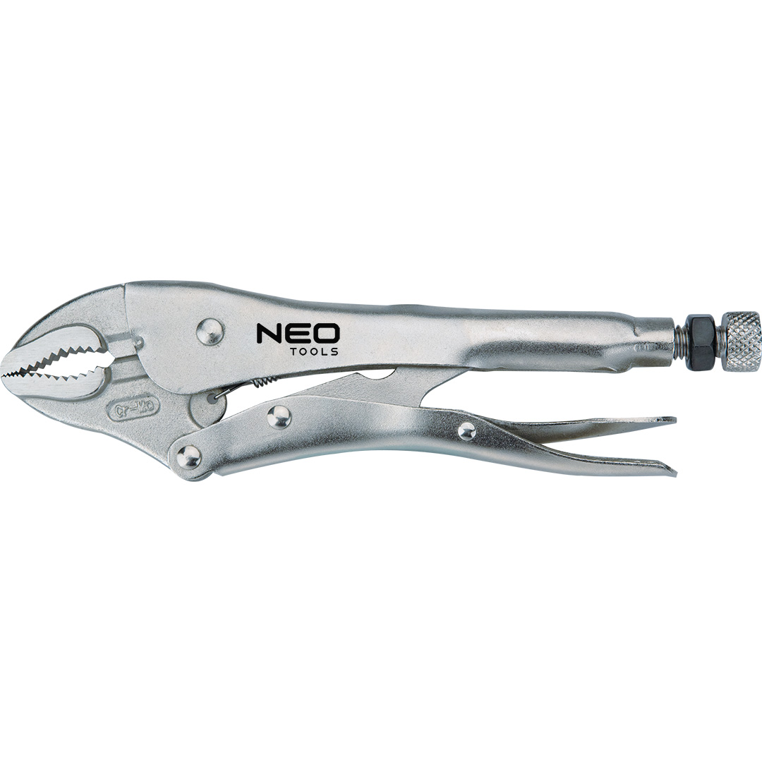TOP-01-216--Szczypce zaciskowe uniwersalne 250 mm, okragłe szczęki, zakres 0-47 mm, głowica ze stali CrMo, korpus ze stali CrV, TÜV