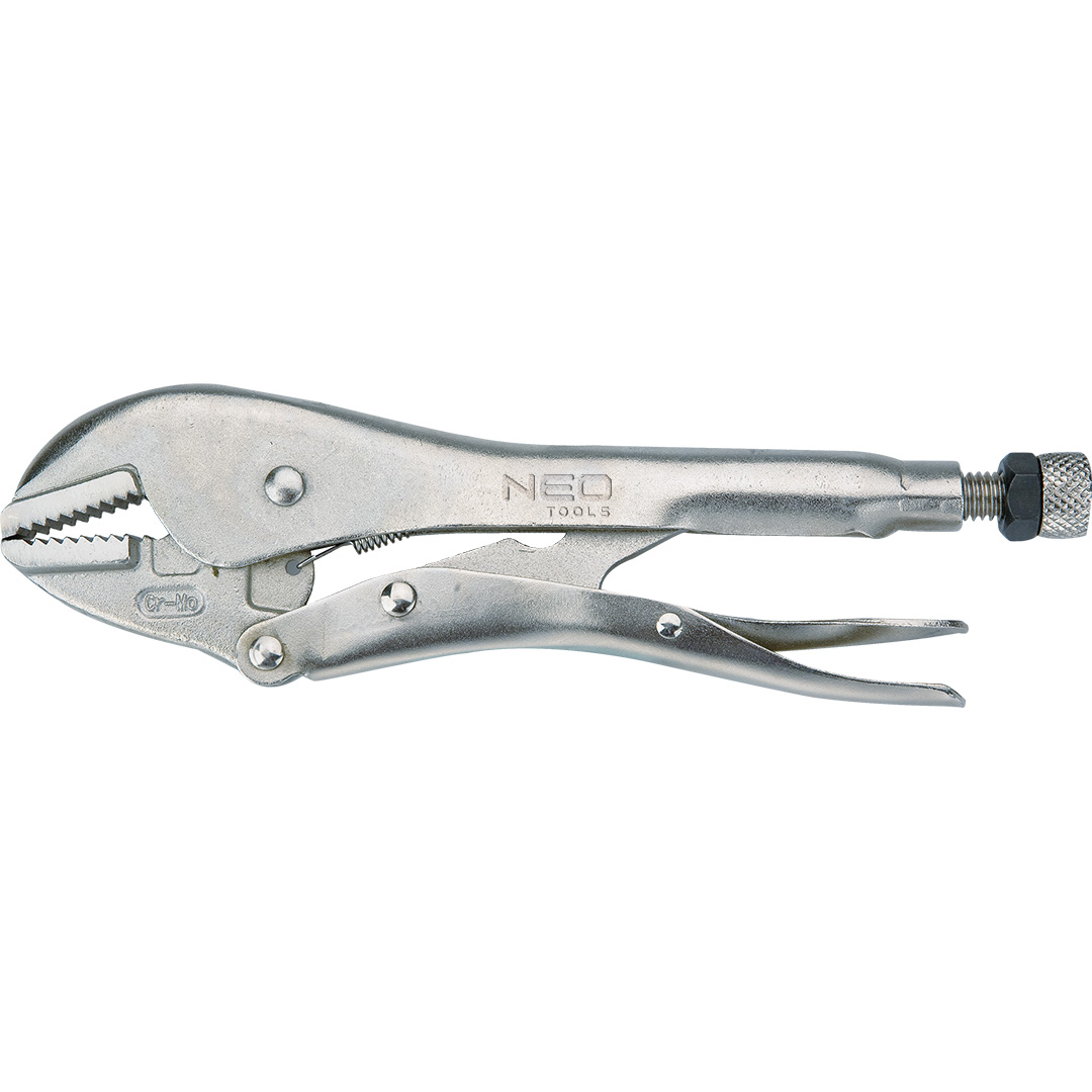 TOP-01-217--Szczypce zaciskowe uniwersalne 250 mm, proste szczęki, zakres 0-45 mm, głowica ze stali CrMo, korpus ze stali CrV, TÜV