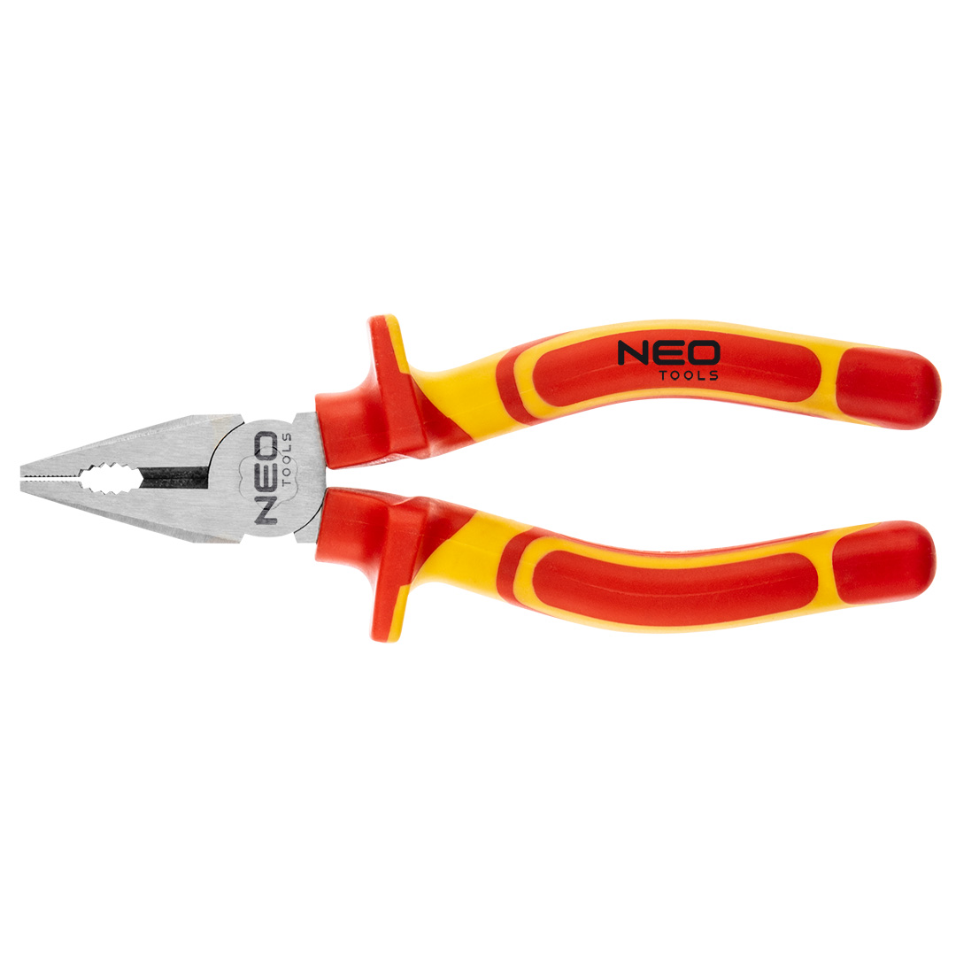 TOP-01-222--Szczypce uniwersalne 200 mm 1000V, polerowane, rękojeść dwumateriałowa, stal CrV, certyfikat TÜV