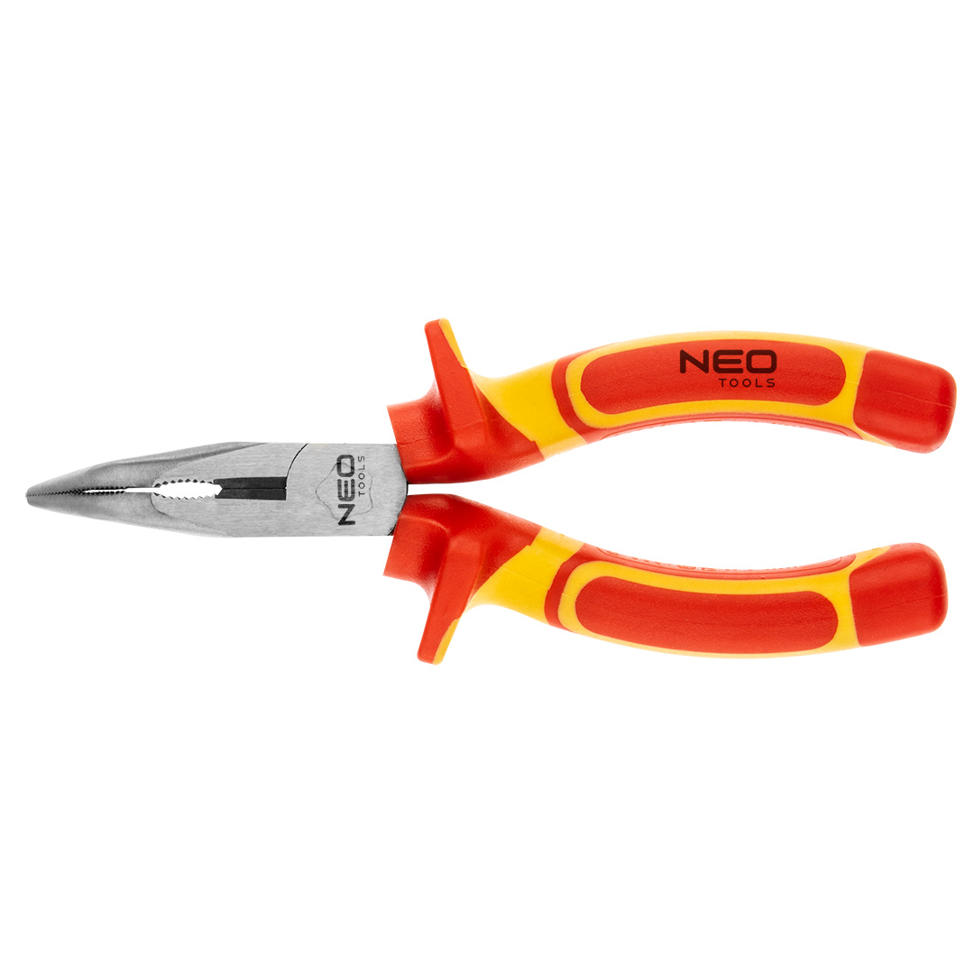 TOP-01-227--Szczypce wygiete 160 mm 1000V, polerowane, rękojeść dwumateriałowa, stal CrV, certyfikat TÜV