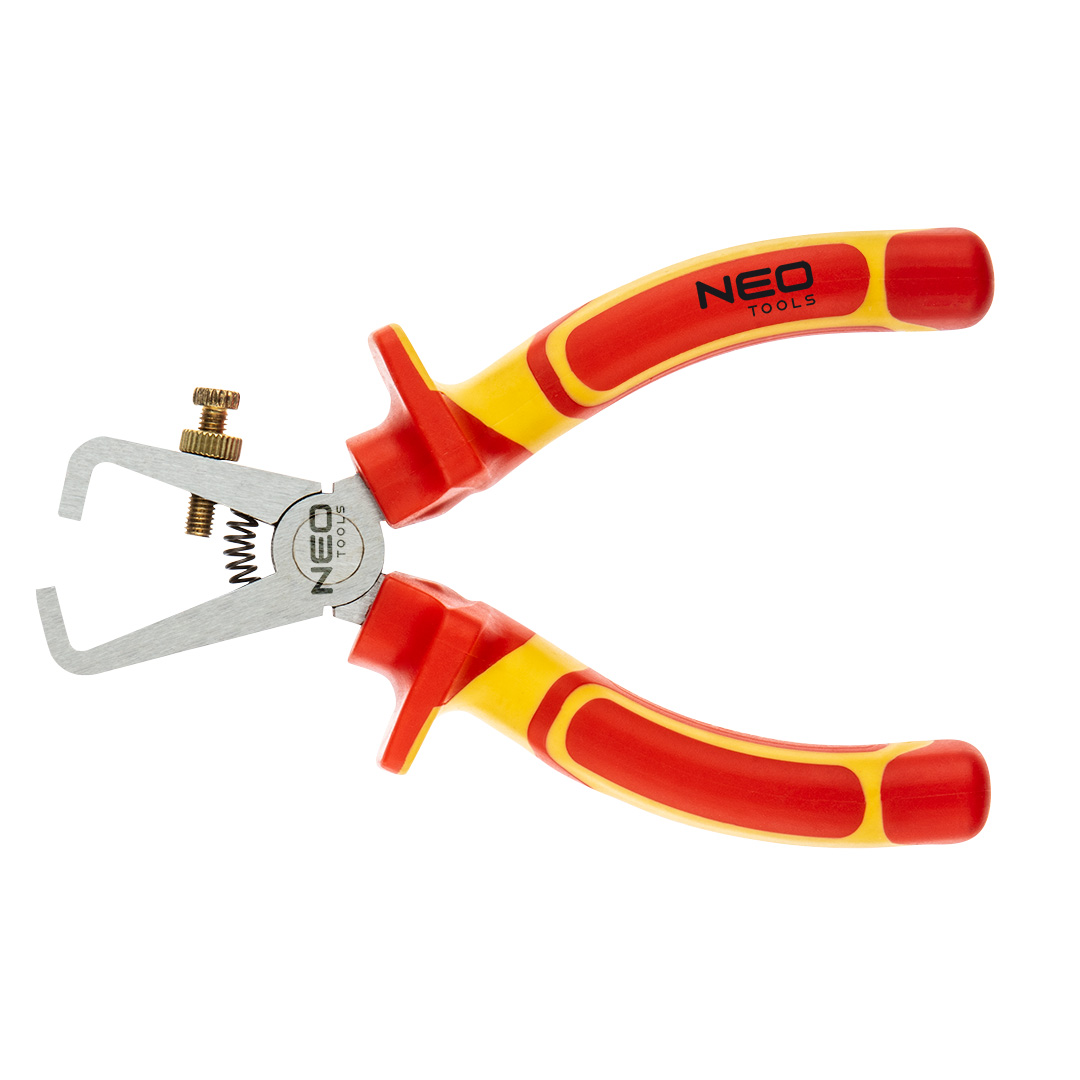 TOP-01-229--Szczypce do zdejmowania izolacji 160 mm 1000V, polerowane, rękojeść dwumateriałowa, stal CrV, certyfikat TÜV, zakres 0.5 - 5 mm