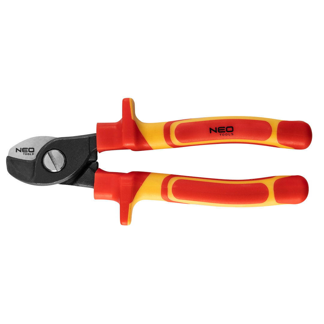 TOP-01-233--Szczypce do cięcia kabli 160 mm 1000V, polerowane, rękojeść dwumateriałowa, stal CrV, certyfikat TÜV