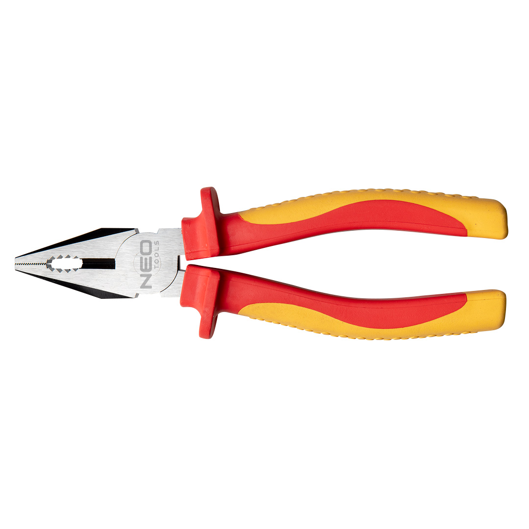TOP-01-241--Szczypce uniwersalne 1000V, 180 mm, twardość powierzchni tnących 55-60 HRc, stal CrV, z certyfikatem, DIN 5746, uchwyt dwumateriałowy, TÜV