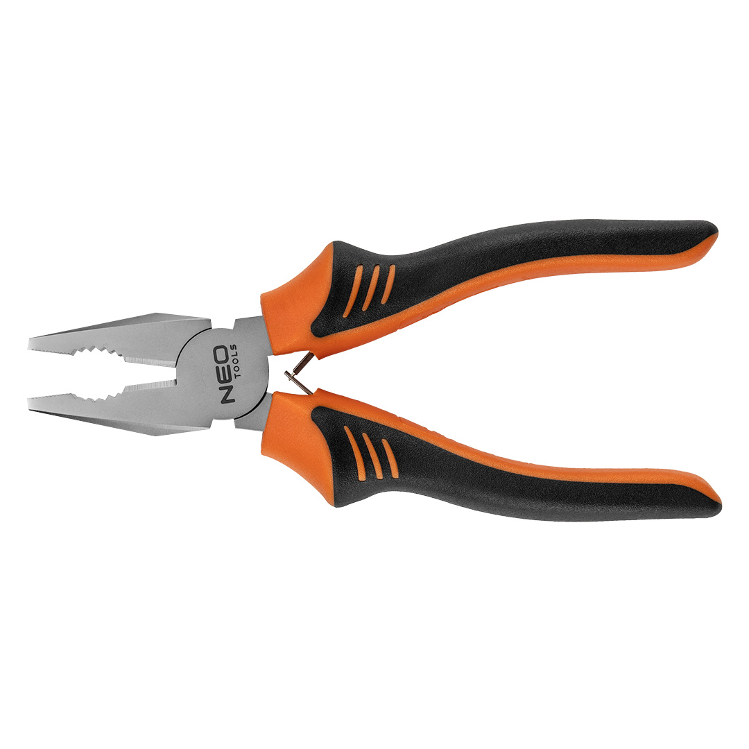 TOP-01-251--Szczypce uniwersalne 180 mm, sprężynka rozpierająca, dwumateriałowy uchwyt, stal CS
