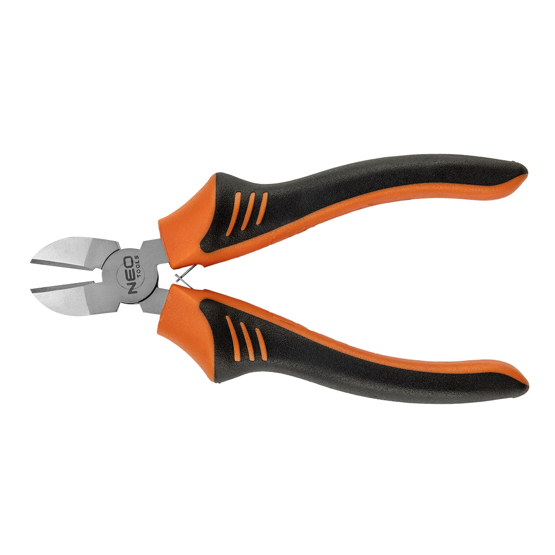 TOP-01-256--Szczypce boczne 160 mm, sprężynka rozpierająca, dwumateriałowy uchwyt, stal CS