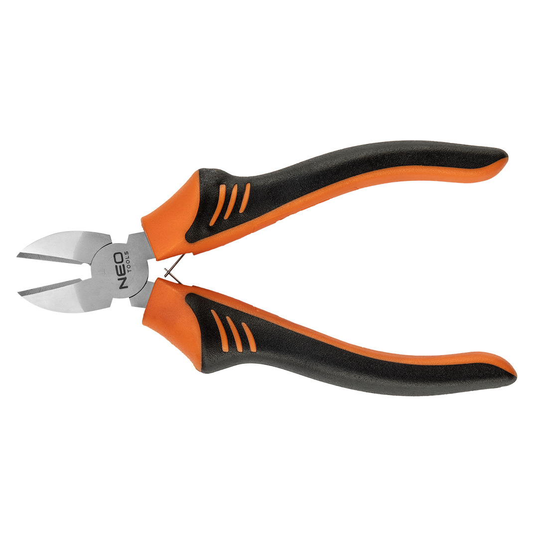 TOP-01-257--Szczypce boczne 180 mm, sprężynka rozpierająca, dwumateriałowy uchwyt, stal CS