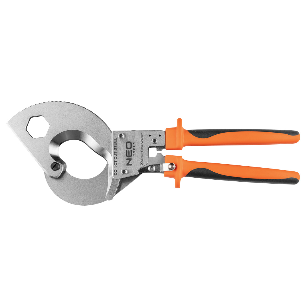 TOP-01-401--Obcinak do kabli miedzianych i aluminiowych 400 mm, z grzechotką, TÜV, max 400mm
