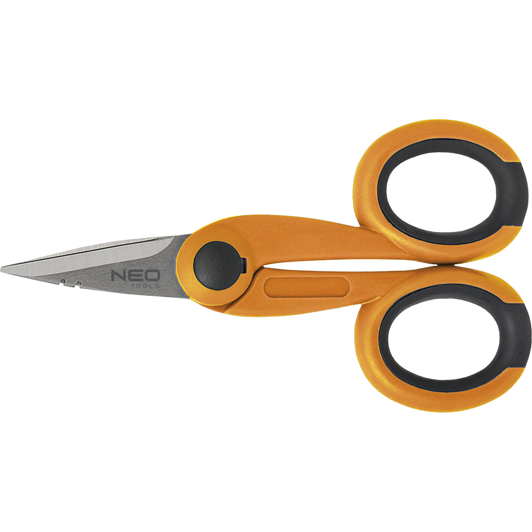 TOP-01-511--Nożyce do kabli i izolacji 140 mm, zakres cięcia 14-22 mm, do miękkich drutów, kabli, gumy, skóry, tworzyw i cienkiej blachy, twardość ostrzy 57-60 HRc, ostrza ząbkowane laserowo, 2 nacięcia do szybkiego odizolowywania kabelków 0.7 i 1 mm2, uchwyt dw