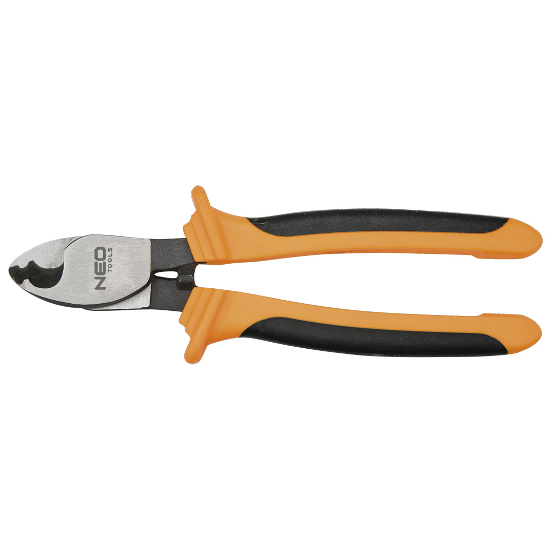 TOP-01-514--Obcinak do kabli miedzianych i aluminiowych 200 mm, zakres cięcia do 13 mm, stal CrV, DIN 5749, uchwyt dwumateriałowy pokryty tworzywem TPR, TÜV