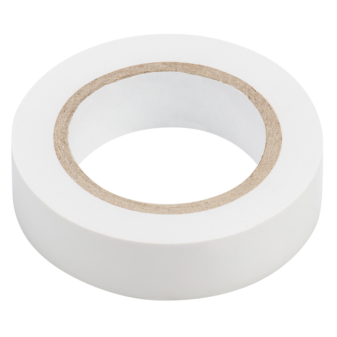 TOP-01-528--Taśma izolacyjna biała, materiał PVC, wymiary 15 mm x 0.13 mm x 10 m, elastyczna, funkcje ochronne: przed uszkodzeniami mechanicznymi (ścieranie, zginanie, itp.), fizycznymi (promieniowanie UV, procesy starzenia), chemicznymi (woda oraz różnego rodza