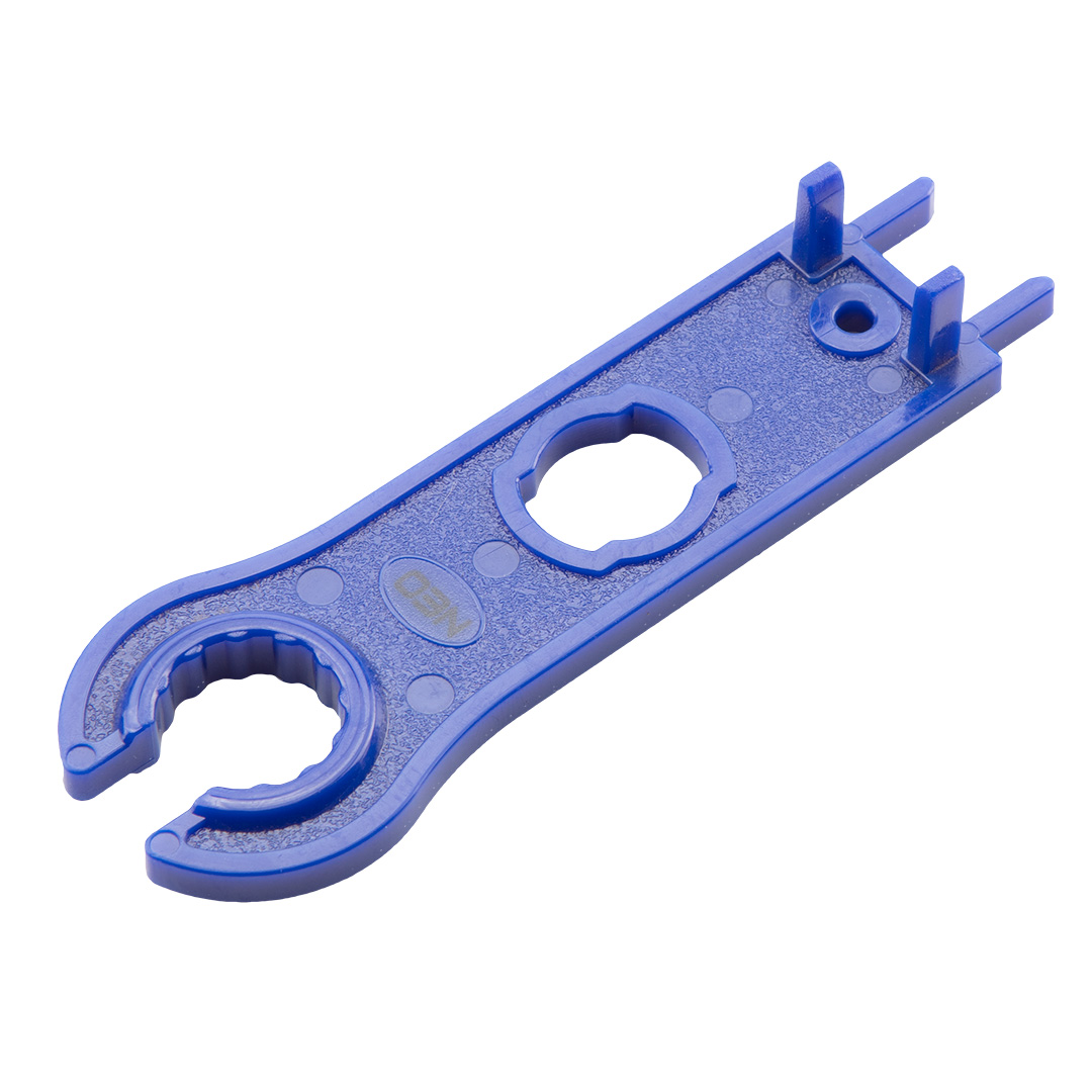 TOP-01-558--Klucze do skręcania korpusów konektorów fotowoltaicznych MC3 i MC4, 2 sztuki materiał sztuczny, długość 118 mm