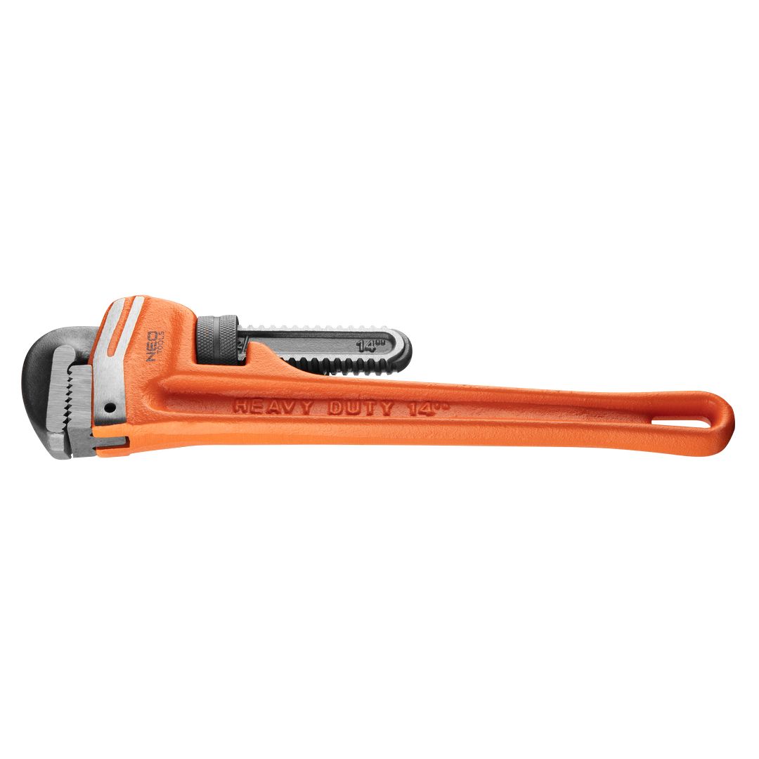 TOP-02-107--Klucz do rur stillson 350 mm, 14", szczęki odkuwane i szlifowane, szczęki ze stali stopowej, korpus z żeliwa ciągliwego, podziałka, TÜV