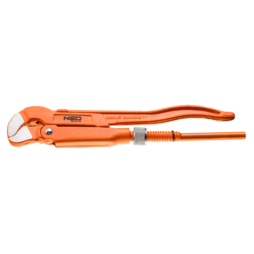 TOP-02-121--Klucz do rur typ "S", 330 mm, 1.0", odkuwany, szlifowane i polerowane szczęki, stal CrV, DIN5234, TÜV