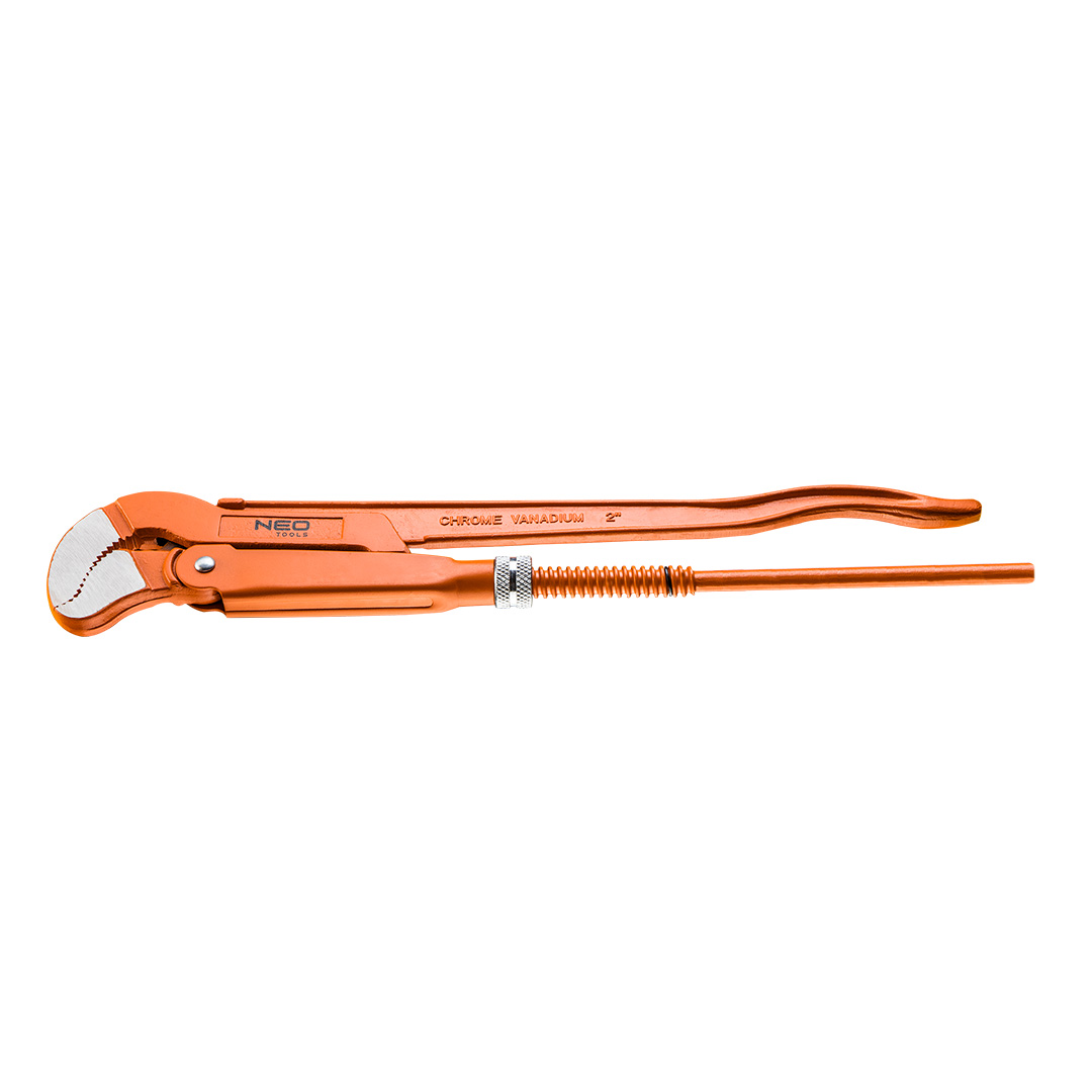 TOP-02-123--Klucz do rur typ "S", 535 mm, 2.0", odkuwany, szlifowane i polerowane szczęki, stal CrV, DIN5234, TÜV