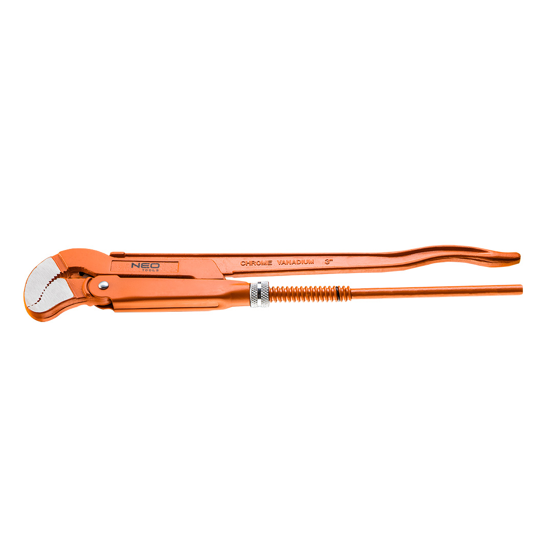 TOP-02-124--Klucz do rur typ "S", 650 mm, 3.0", odkuwany, szlifowane i polerowane szczęki, stal CrV, DIN5234, TÜV