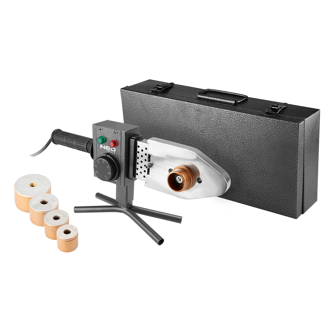 TOP-02-400--Zgrzewarka do rur z tworzyw sztucznych 800W, 4 tuleje grzewcze: O20, O25, O32, O40 mm, temperatura pracy 0-300°C, masa 2.9 kg