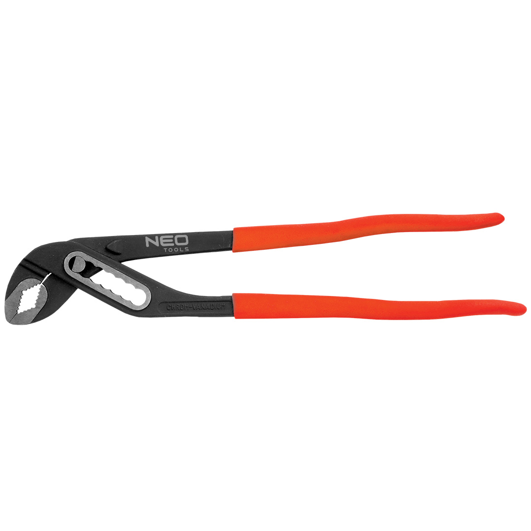 TOP-02-413--Szczypce do rur długość 300 mm, zakres szczęk 0-45 mm, stal chromowo wanadowa, uchwyty pokryte sztucznym materiałem, przegub przestawny 7 pozycji