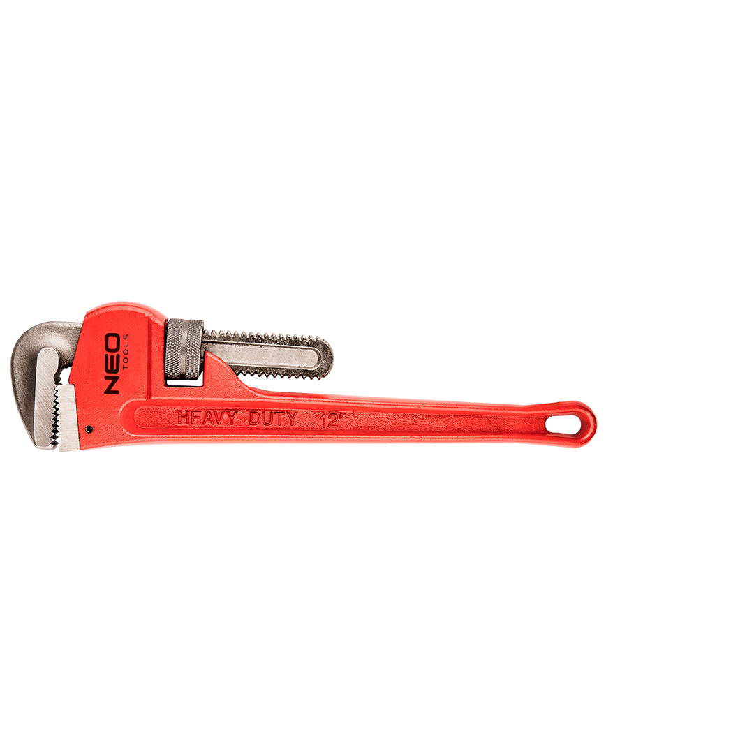 TOP-02-416--Klucz do rur stillson 300 mm, zakres 55 mm, 12", waga 0.94 kg, korpus z żeliwa sferoidalnego, szczęki odkuwane, szlifowane, rowkowane, mechanizm ślimakowy