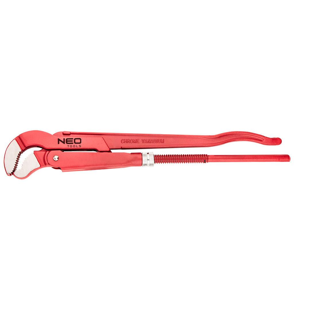 TOP-02-421--Klucz do rur typ "S", długość 420 mm, rozstaw szczęk 1.5", stal chromowo wanadowa, szczęki odkuwane i szlifowane, śruba nastawna, mechanizm ślimakowy, szczęki z zębami.