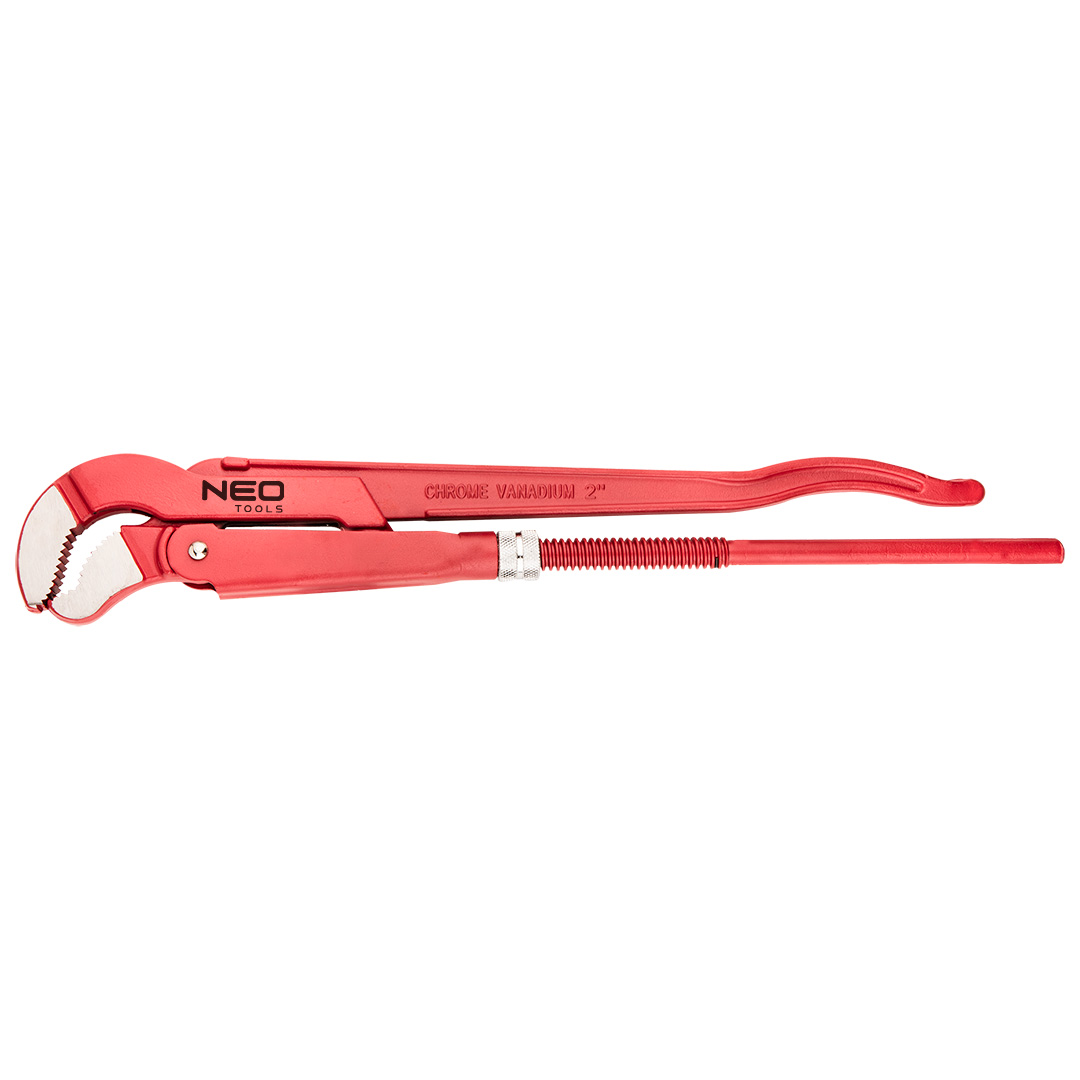 TOP-02-422--Klucz do rur typ "S", długość 530 mm, rozstaw szczęk 2.0", stal chromowo wanadowa, szczęki odkuwane i szlifowane, śruba nastawna, mechanizm ślimakowy, szczęki z zębami.