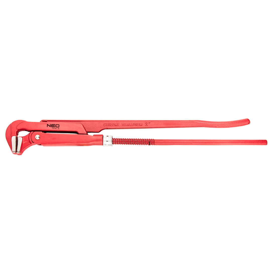 TOP-02-425--Klucz do rur typ "90°", długość 530 mm, rozstaw szczęk 2.0", stal chromowo wanadowa, szczęki odkuwane i szlifowane, śruba nastawna, mechanizm ślimakowy, szczęki z zębami
