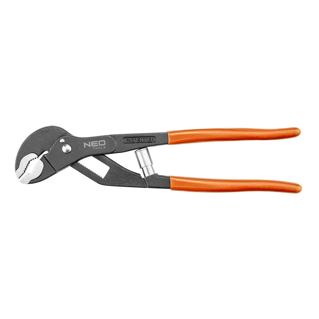 TOP-02-435--Szczypce do rur długość 240 mm, zakres szczęk 0-52 mm, mechanizm szybkonastawny, stal chromowo-wanadowa hartowana, miękki uchwyt z PVC