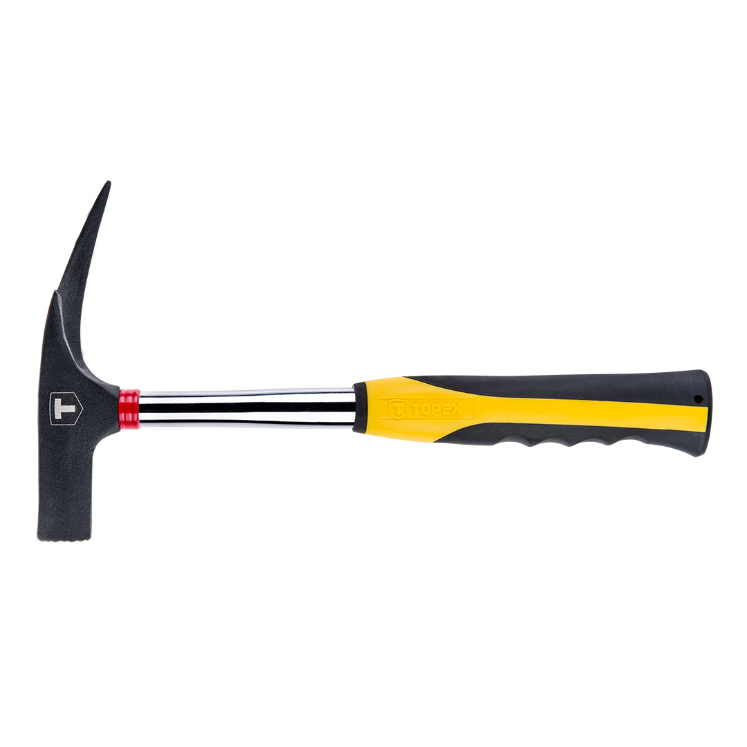 TOP-02A140--Młotek ciesielski 600 g, (LxHxW) 320 x 175 x 28 mm, metalowy trzonek - rurka profilowana hartowana, dwumateriałowy uchwyt, magnes w głowicy do trzymania gwoździ, DIN7239
