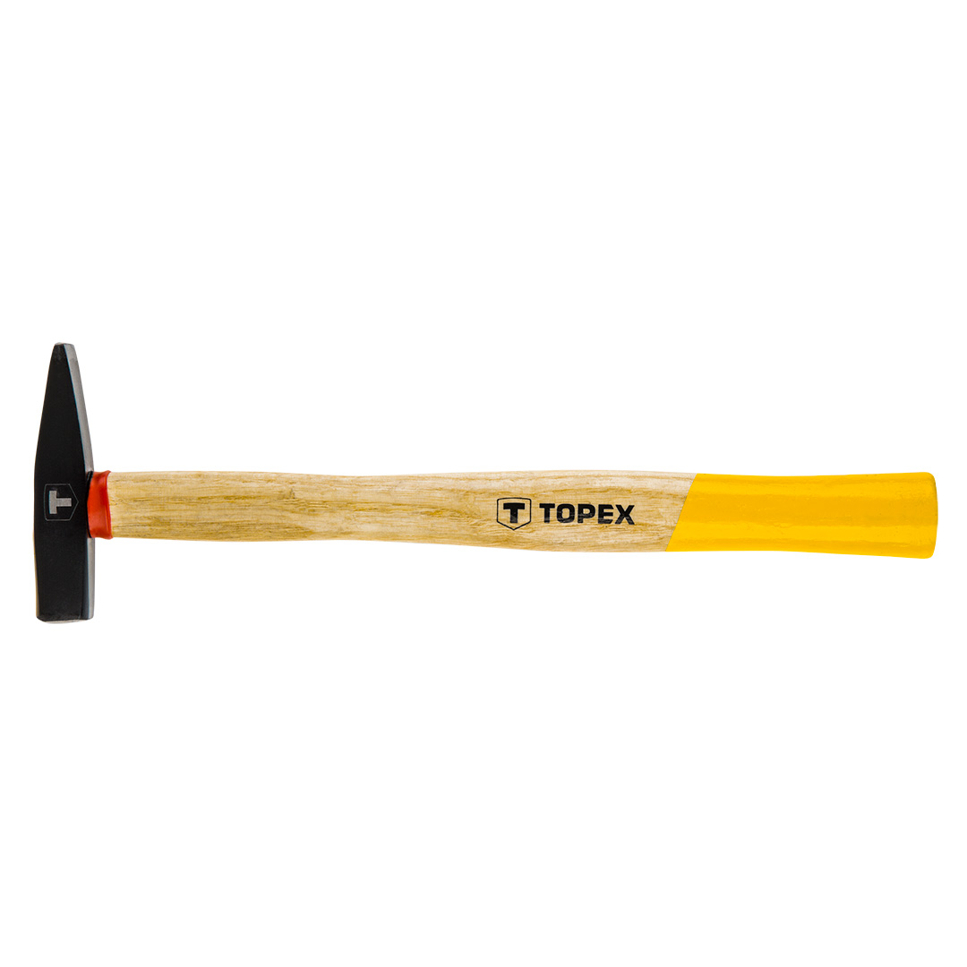 TOP-02A401--Młotek ślusarski 100 g, trzonek drewniany, (LxHxW) 257 x 82 x 13 mm, DIN1041