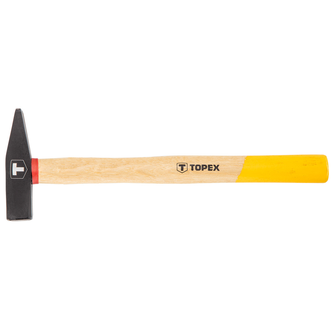TOP-02A402--Młotek ślusarski 200 g, trzonek drewniany, (LxHxW) 285 x 95 x 18 mm, DIN1041