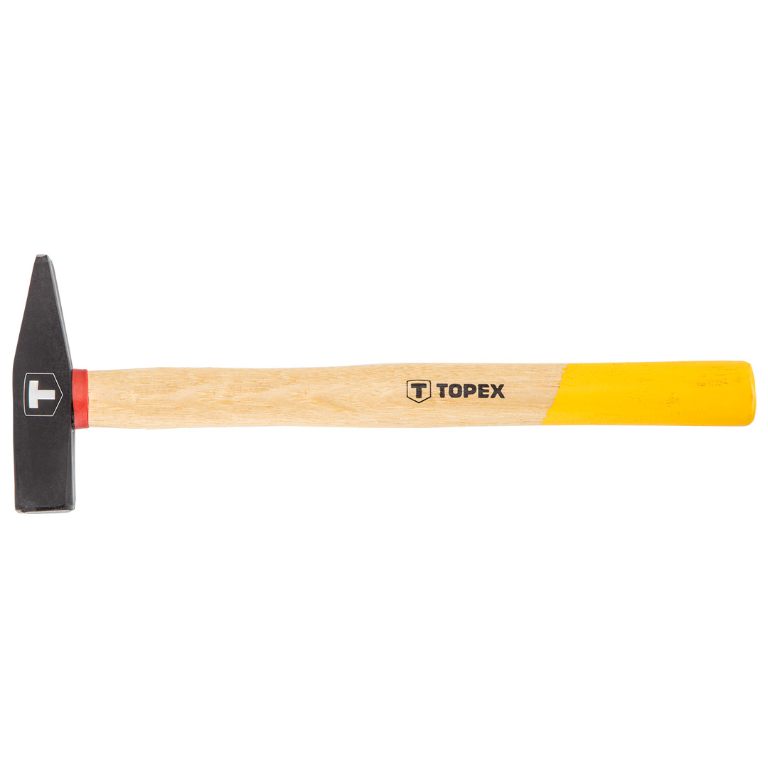 TOP-02A403--Młotek ślusarski 300 g, trzonek drewniany, (LxHxW) 295 x 105 x 24 mm, DIN1041