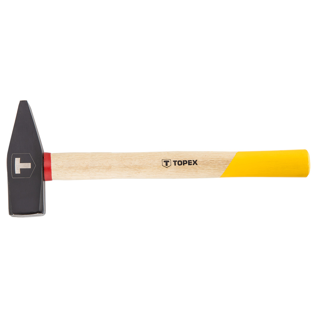 TOP-02A415--Młotek ślusarski 1500 g, trzonek drewniany, (LxHxW) 378 x 145 x 43 mm, DIN1041