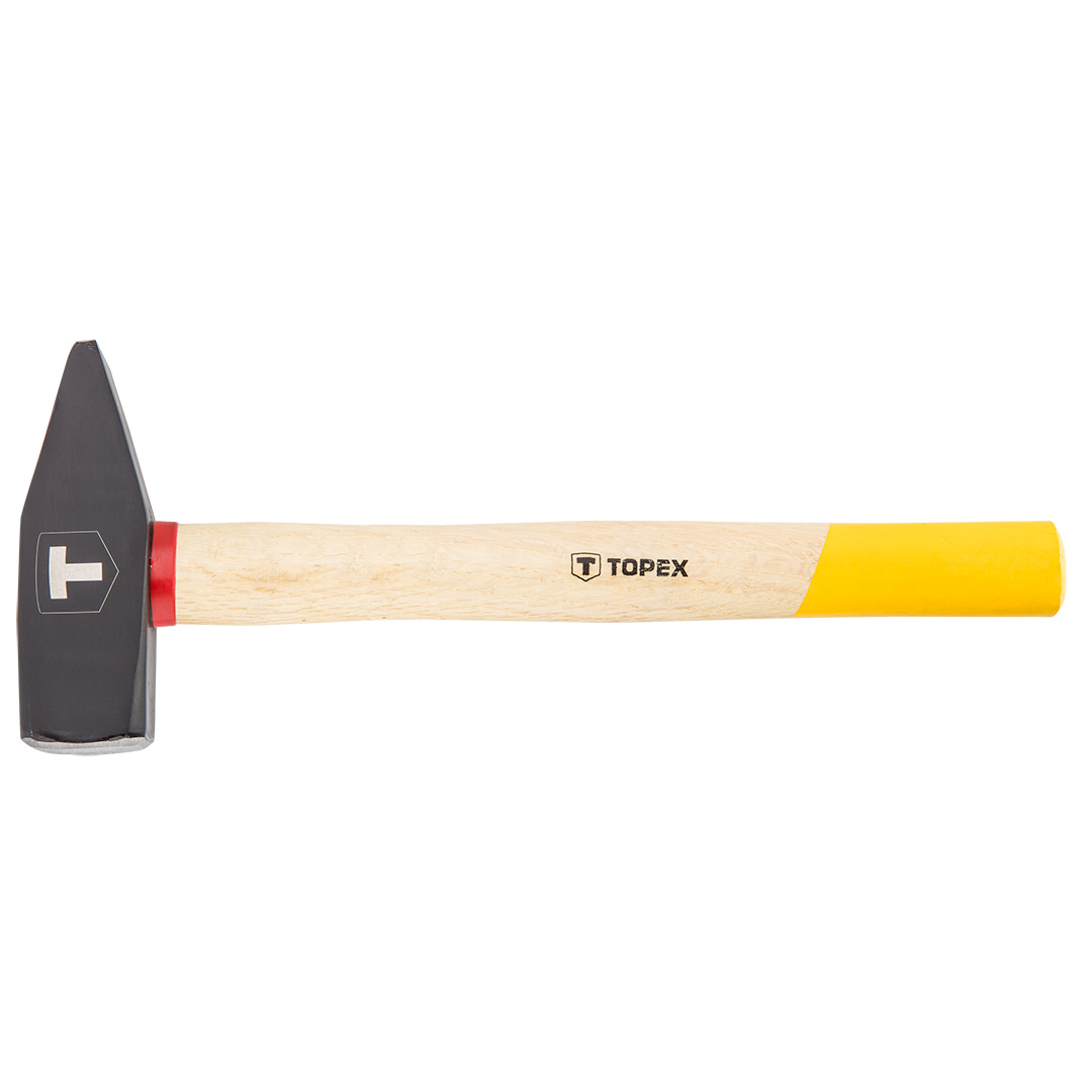 TOP-02A420--Młotek ślusarski 2000 g, trzonek drewniany, (LxHxW) 395 x 155 x 45 mm, DIN1041