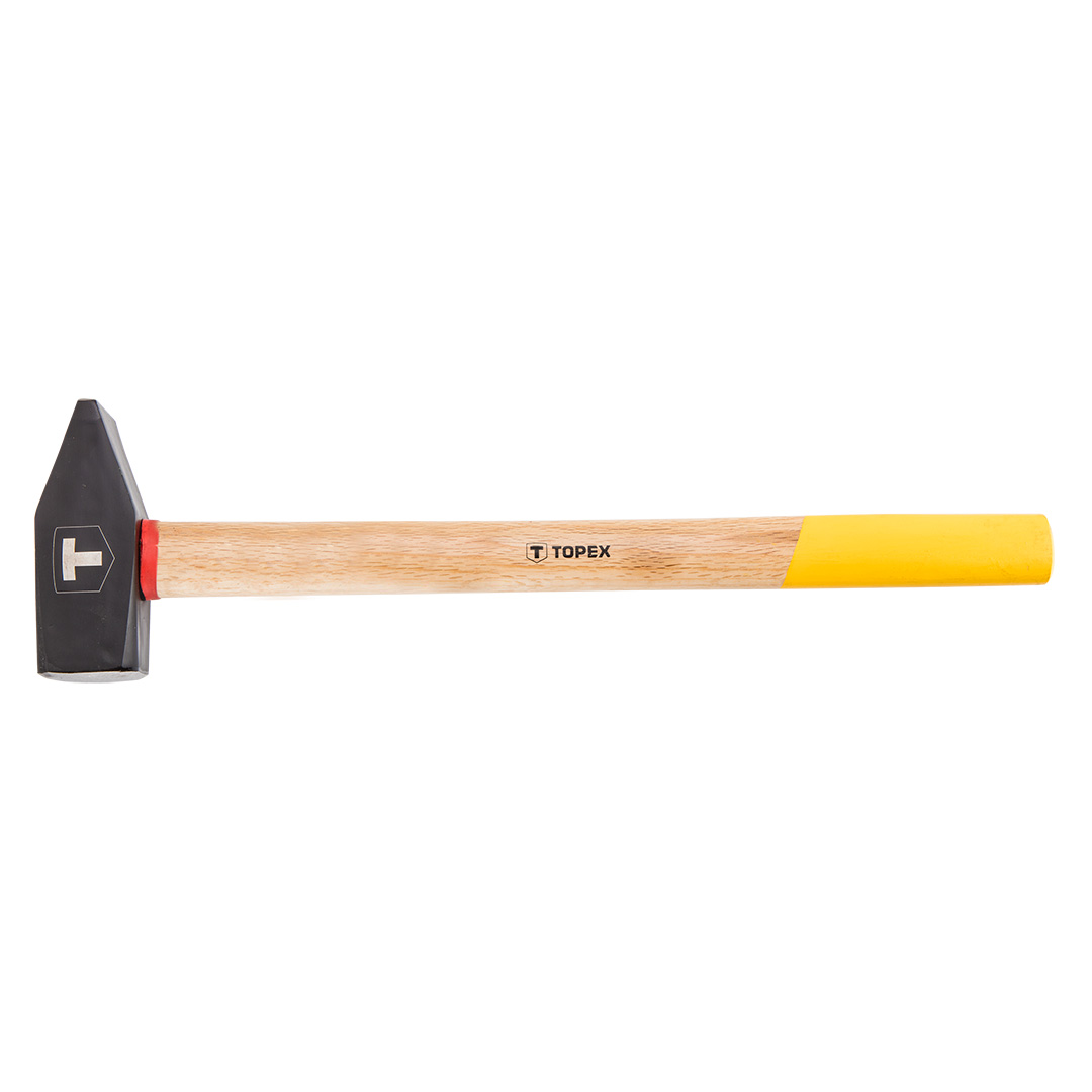 TOP-02A530--Młotek ślusarski 3 kg, trzonek drewniany, (LxHxW) 597 x 158 x 55 mm, DIN1041