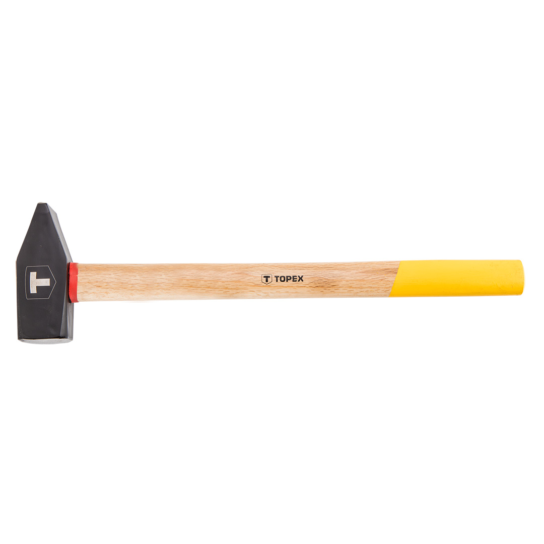 TOP-02A580--Młotek ślusarski 8 kg, trzonek drewniany, (LxHxW) 898 x 205 x 80 mm, DIN1041