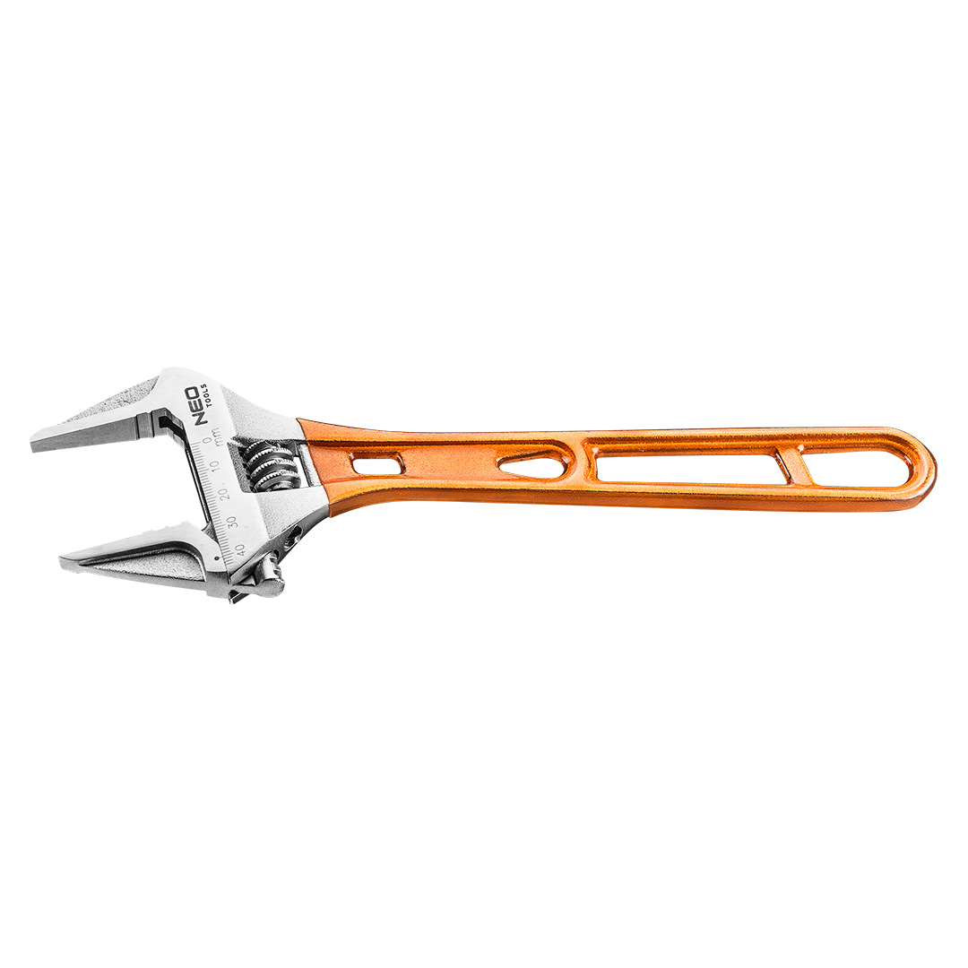 TOP-03-025--Klucz nastawny, stal CrV, zakres 0-43 mm, długość 256 mm, 25 lat gwarancji