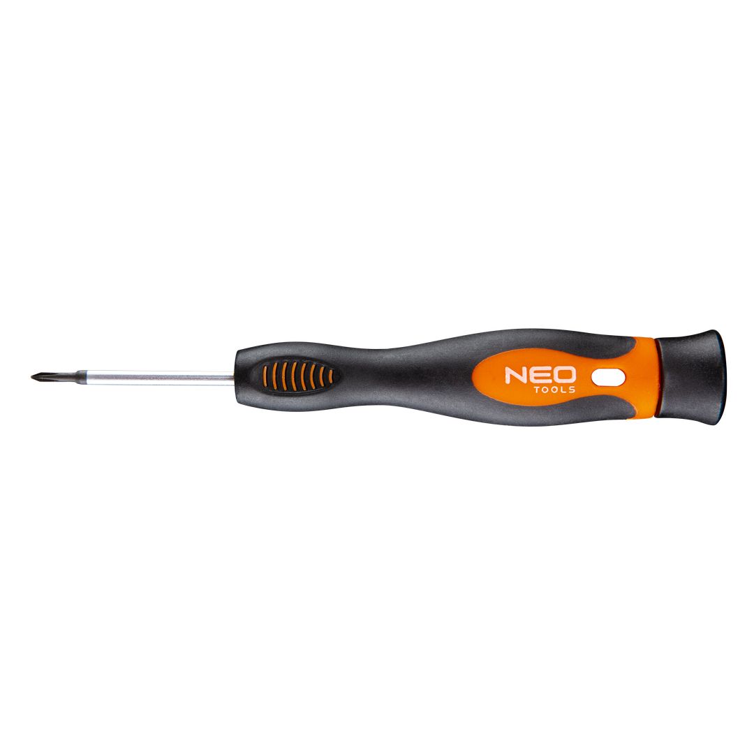 TOP-04-115--Wkrętak precyzyjny krzyżowy PH00 x 50 mm, S2, obrotowa nasadka, magnetyczna końcówka, wyprofilowane oparcie dla kciuka, uchwyt pokryty tworzywem TPR odpornym na działanie chemikaliów, olejów mineralnych, smarów, certyfikat TÜV