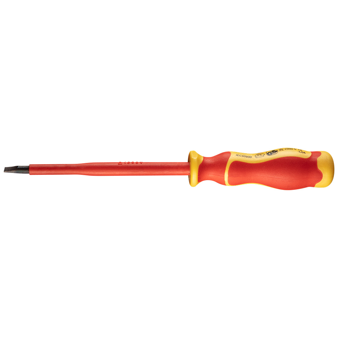 TOP-04-133--Wkrętak płaski 1.0 x 5.5 x 125, 1000V, rękojeść dwumateriałowa, stal S2, certyfikat TÜV
