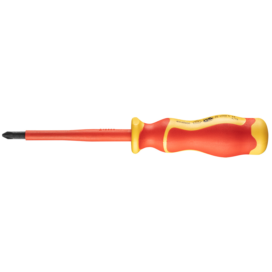 TOP-04-136--Wkrętak PZ2 x 6 x 100, 1000V, rękojeść dwumateriałowa, stal S2, certyfikat TÜV