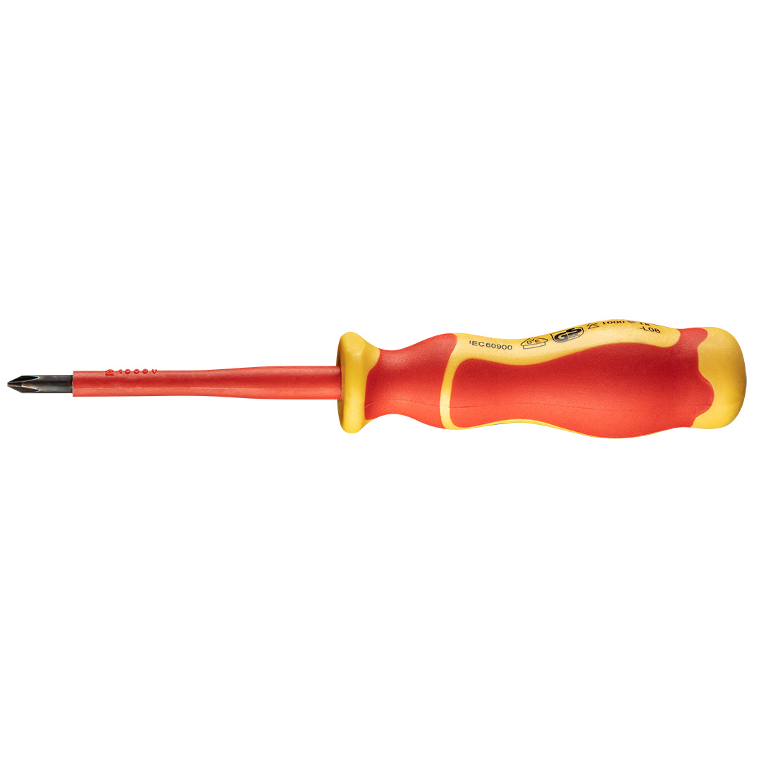 TOP-04-138--Wkrętak PH1 x 4.5 x 80, 1000V, rękojeść dwumateriałowa, stal S2, certyfikat TÜV