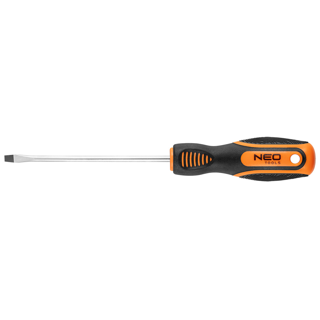 TOP-04-172--Wkrętak płaski 4.0 x 100 mm, hartowana końcówka, magnetyczna końcówka, stal CrV, dwumateriałowy uchwyt