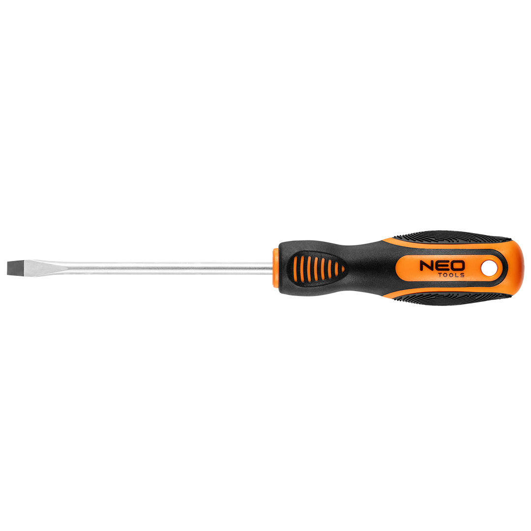 TOP-04-174--Wkrętak płaski 5.5 x 100 mm, hartowana końcówka, magnetyczna końcówka, stal CrV, dwumateriałowy uchwyt