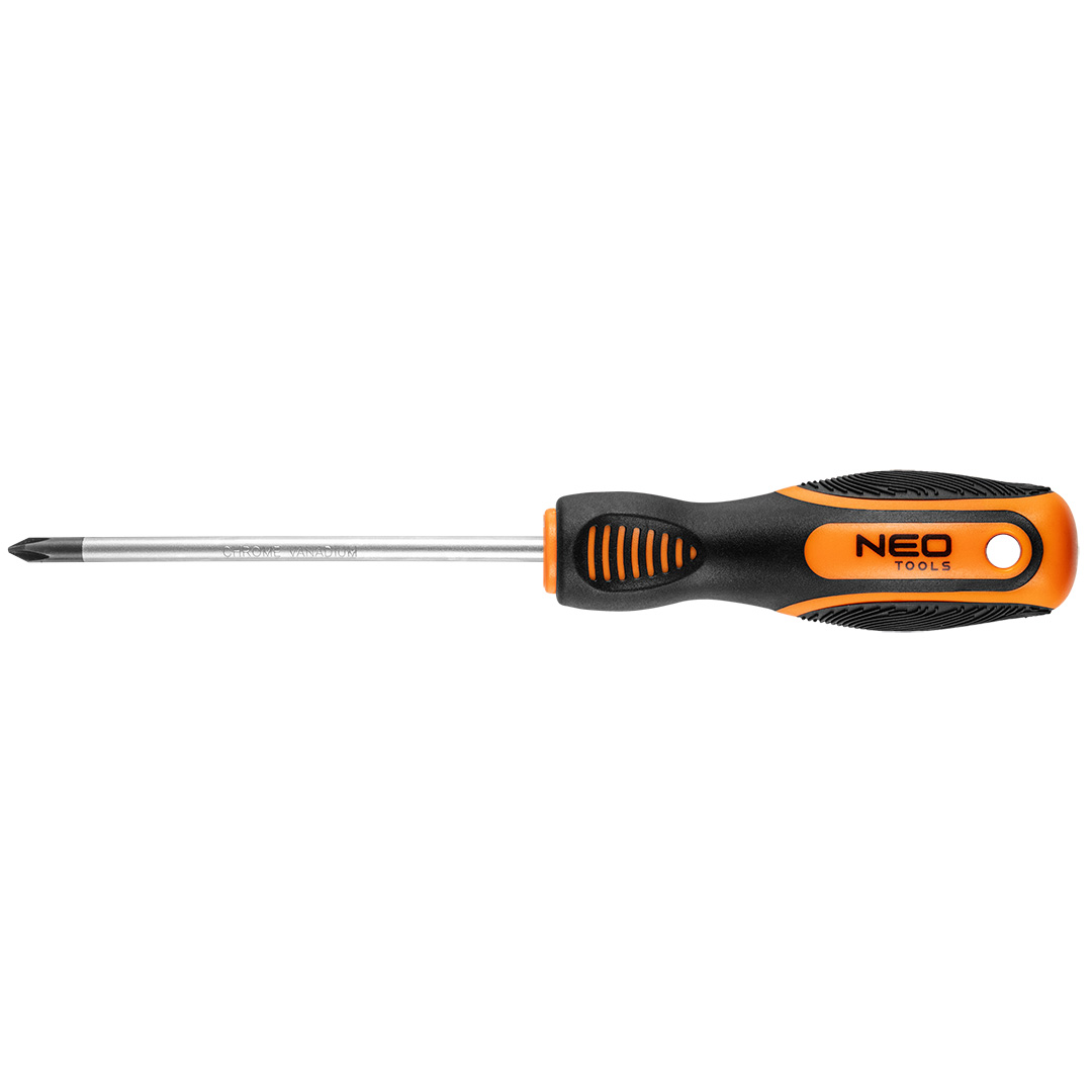 TOP-04-178--Wkrętak krzyżowy PH1 x 100 mm, hartowana końcówka, magnetyczna końcówka, stal CrV, dwumateriałowy uchwyt