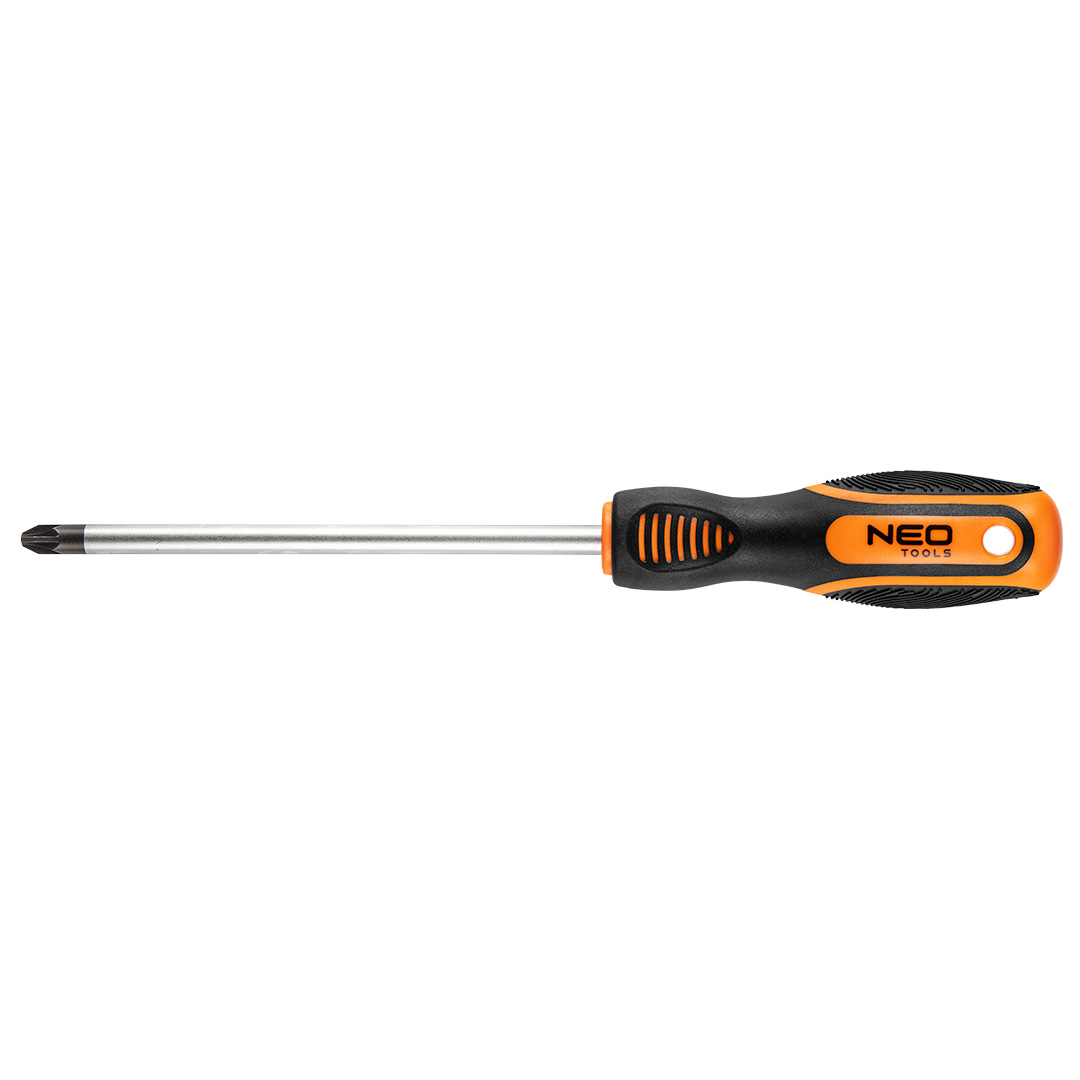 TOP-04-185--Wkrętak krzyżowy PZ3 x 150 mm, hartowana końcówka, magnetyczna końcówka, stal CrV, dwumateriałowy uchwyt
