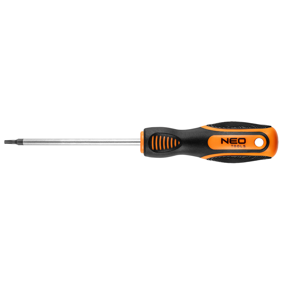 TOP-04-187--Wkrętak Torx T15 x 100 mm, hartowana końcówka, magnetyczna końcówka, stal CrV, dwumateriałowy uchwyt